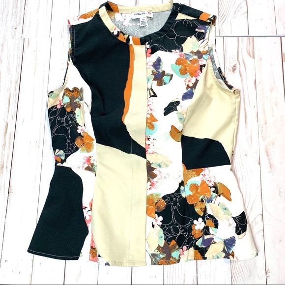3.1 Phillip Lim for Target Tops - 3.1 Phillip Lim Floral Sleevless Peplum Top Size S